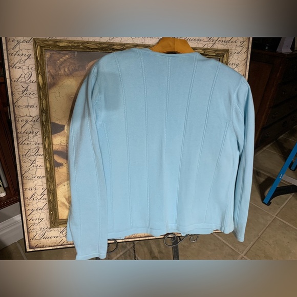 Talbots Blue Shirt and Sweater Set - Size Large - Picture 3 of 7